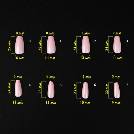 nbmsupply KOMILFO SOFAST NAIL FROMS NUDE BALLERINA MEDIUM, 360 PCS 456078 Black