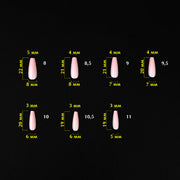 nbmsupply KOMILFO SOFAST NAIL FROMS NUDE BALLERINA MEDIUM, 360 PCS 456078 Black