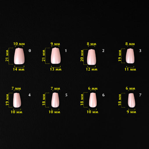 nbmsupply KOMILFO SOFAST NAIL FROMS NUDE BALLERINA SHORT, 360 PCS 456077 Black