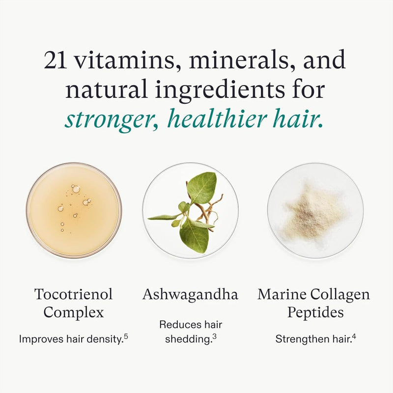 Nava Beauty Nutrafol Women's Hair Growth for Thicker, Stronger Hair 3-Month Supply White Smoke