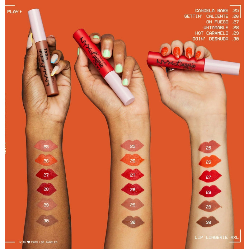 VIP Extensions NYX Professional Makeup Lingerie XXL Liquid Lipstick, Goin Desnuda Beauty Supplies Chocolate