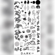 nbmsupply DARK 09 STAMPING PLATE  DARK09 Light Gray