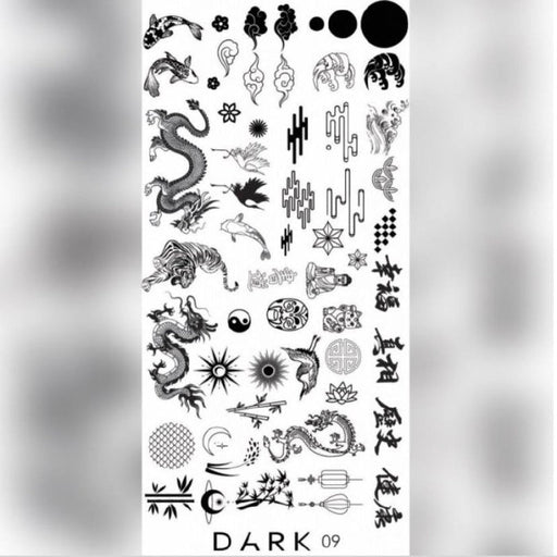 nbmsupply DARK 09 STAMPING PLATE  DARK09 Light Gray
