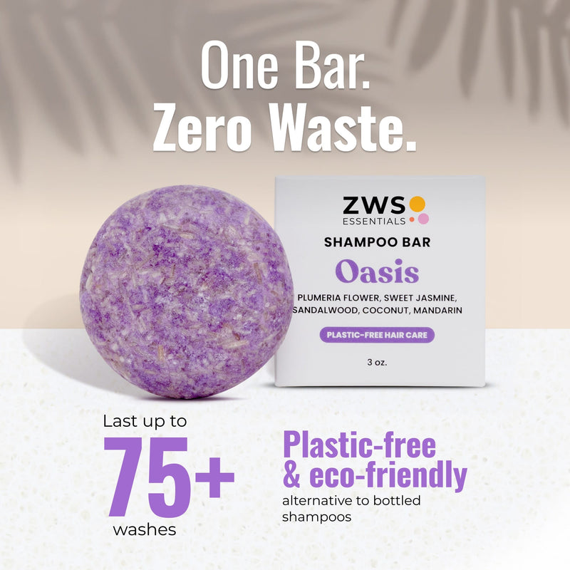 ZeroWasteStore.com Shampoo Bar Shampoo White Smoke Bloom with Castor Oil,Sunshine,Driftwood,Oasis,Maui Melon,Sunkissed,Blossom,Cobalt,Peppermint Breeze,Simply Unscented,Earth,Seasonal Harvest