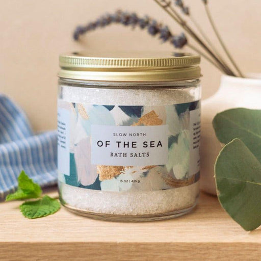 Slow North Of The Sea Bath Salts - 15 oz Jar Body Care Gray