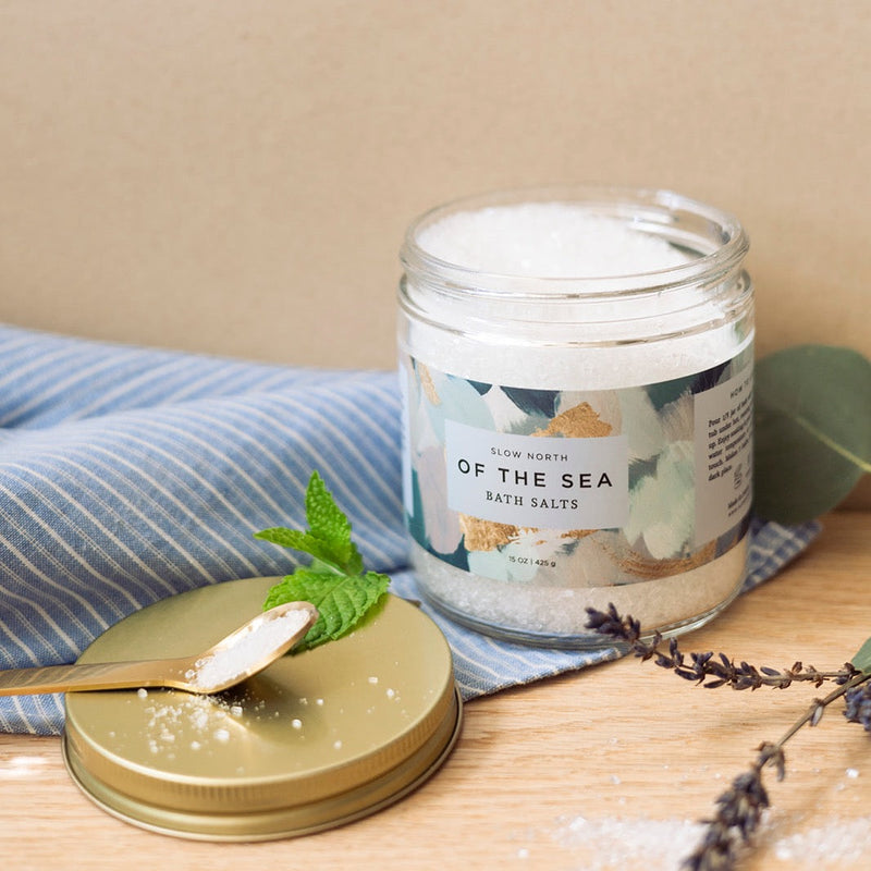 Slow North Of The Sea Bath Salts - 15 oz Jar Body Care Tan