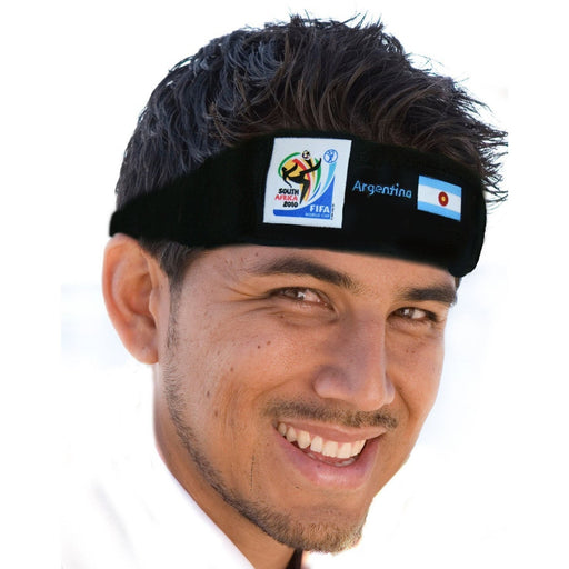 VIP Extensions Argentina World Cup Soccer Headband - Vintage Collectible Official FIFA Licensed Hair Accessories White Smoke Argentina