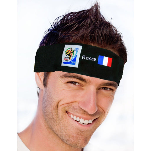 VIP Extensions France World Cup Soccer Headband - Vintage Collectible Official FIFA Licensed Hair Accessories White Smoke France