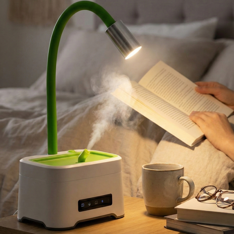 ZAQ Skin & Body ZAQ Lumin Aromatherapy Diffuser | Ultrasonic Mist, LED Lamp & Humidifier Diffusers Dark Slate Gray Green,Orange
