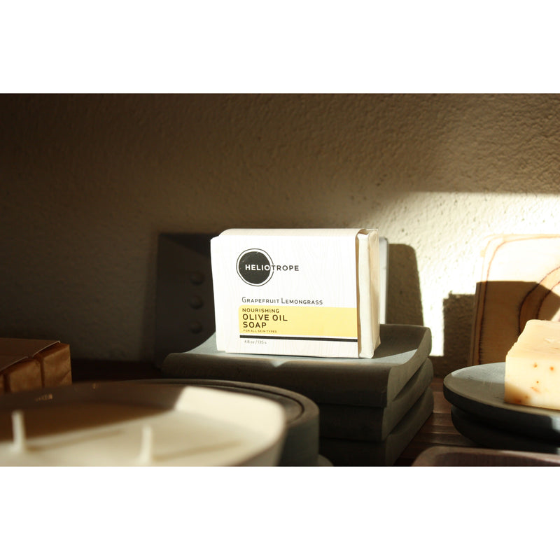 Heliotrope San Francisco Nourishing Olive Oil Soaps Soap Dark Slate Gray Cinnamon Lavender - NEW!,Basil Eucalyptus,Clove Geranium,Cedar Tangerine,Grapefruit Lemongrass,Juniper Spruce