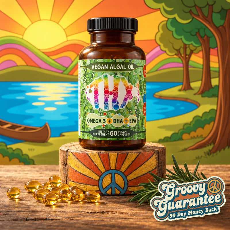 Hippie Farms Vegan Omega 3 Supplement with DHA & EPA - Next Gen Omega 3 Supplement Vitamins & Supplements Olive Drab