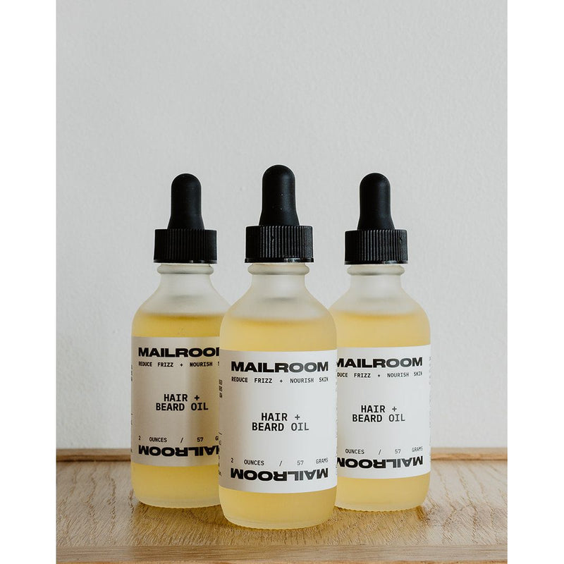 MAILROOM HAIR + BEARD OIL Beard, All Gray 3-pack