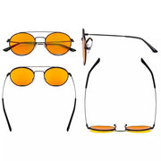 eyekeeper.com Orange Classic Blue Light Blocking Eyeglasses LX19029-BB98 Eyeglasses White Smoke Black / without magnification,Gold Black / without magnification,Gold Red / without magnification