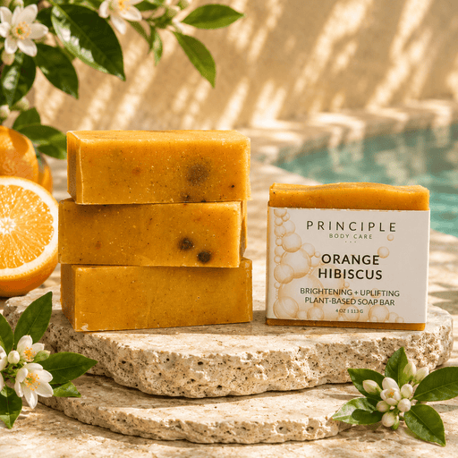 P R I N C I P L E Orange + Hibiscus Soap Bar Soap Dark Goldenrod