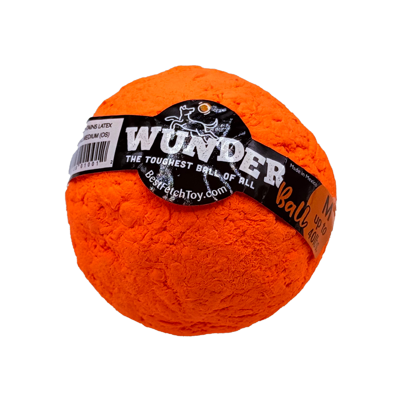 WACKYstore WUNDERball - Best Fetch Toy Black (MEDIUM) up to 40 lbs. / Orange