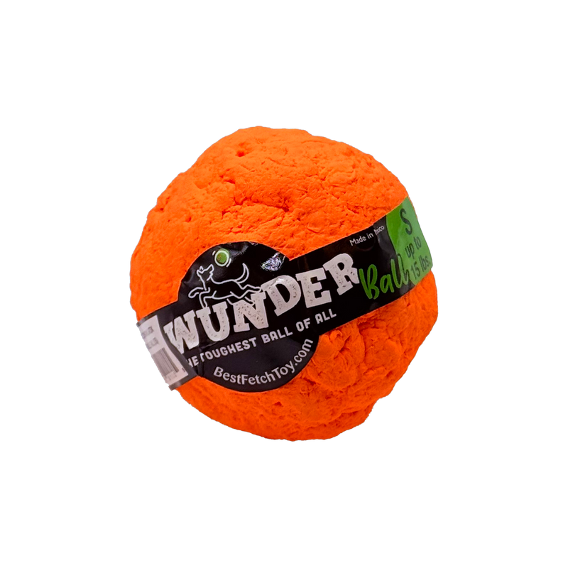 WACKYstore WUNDERball - Best Fetch Toy Black (SMALL) up to 15 lbs. / Orange