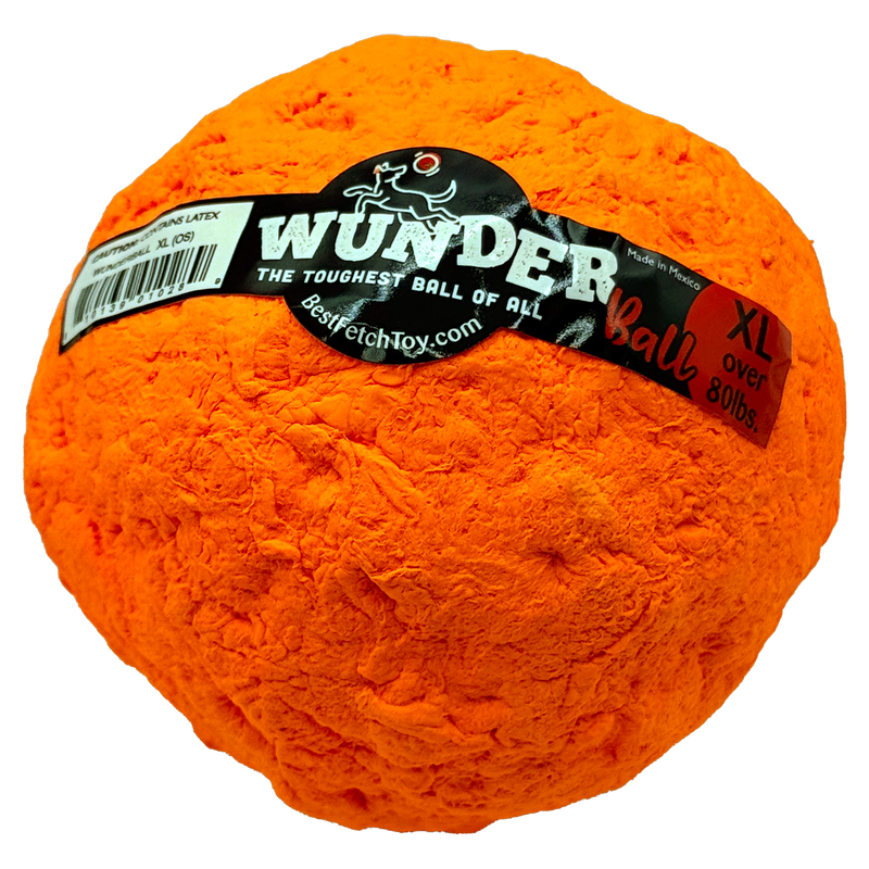 WACKYstore WUNDERball - Best Fetch Toy Black (XL) Over 80 lbs. / Orange