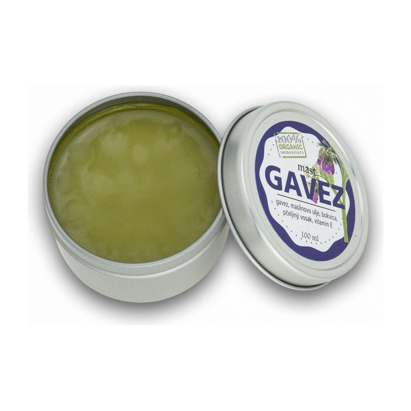 OrganHerb OrganHerb Organic Comfrey Salve (Gavez) 4 oz - A Natural, Unscented Balm for Muscles, Joints, and Skin Support Organic Salves Light Gray