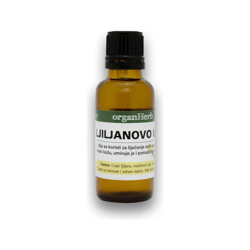 OrganHerb OrganHerb Organic Lily Infused Oil (Ljiljanovo Ulje) 1 oz – Soothing Hydration for Radiant Skin Organic Infused Oils Light Gray