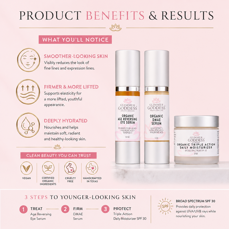 Organic Anti-Wrinkle Trio – 3-Step Collagen Boosting System