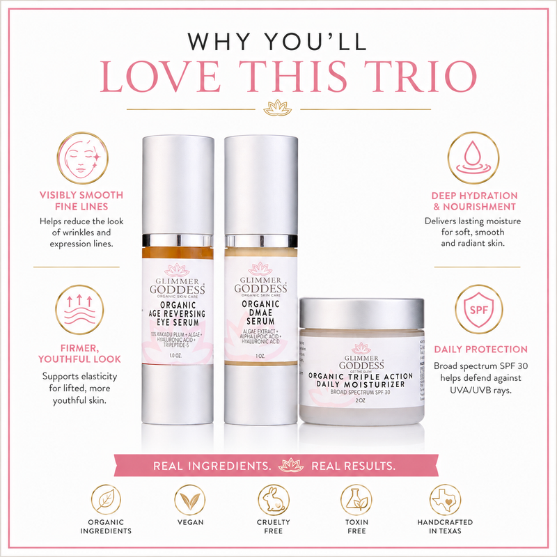 Organic Anti-Wrinkle Trio – 3-Step Collagen Boosting System