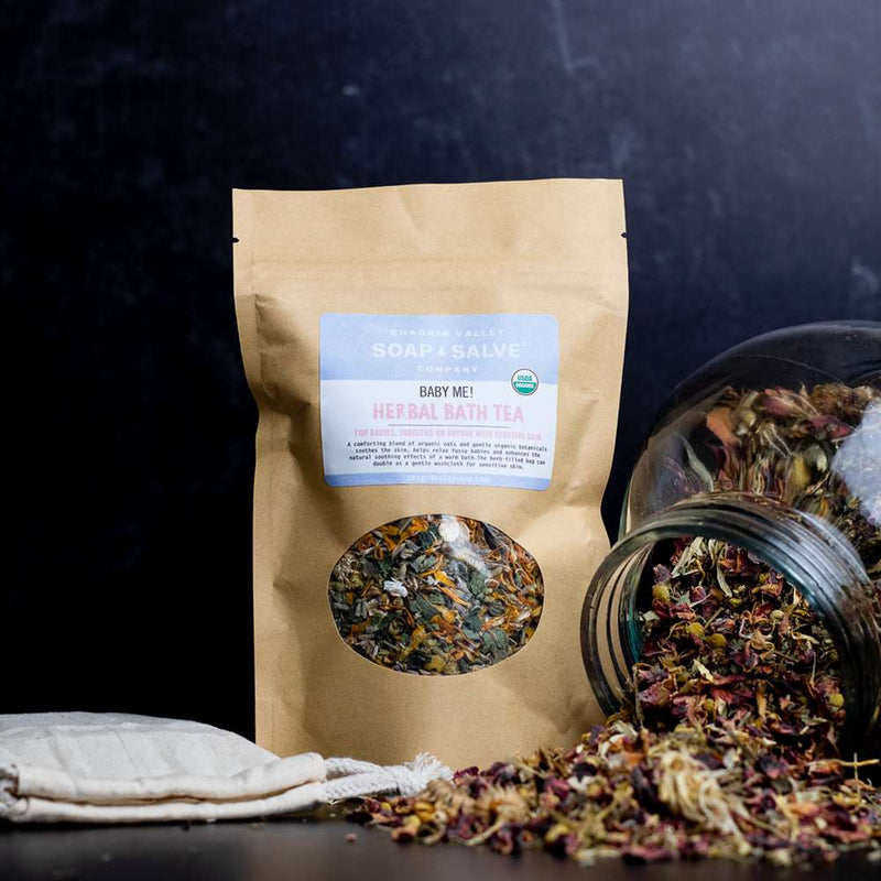 Chagrin Valley Soap & Salve Tea: Baby Me! Bath Herbs and Herbal Washcloth Baby Products Gray 1 Bag