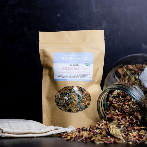 Chagrin Valley Soap & Salve Tea: Baby Me! Bath Herbs and Herbal Washcloth Baby Products Gray 1 Bag