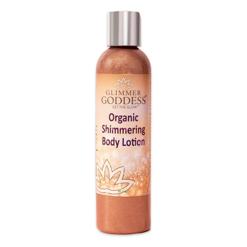 Glimmer Goddess® Organic Skin Care Organic Bronze Shimmer Body Lotion – Buildable Glow Shimmer Tan 8 oz. / Bronze / Sexy,8 oz. / Bronze / Super