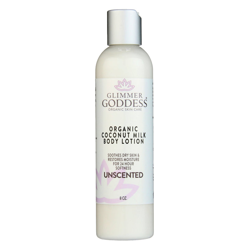 Glimmer Goddess® Organic Skin Care Organic Coconut Milk Body Lotion – Ultra-Hydrating Lotions & Creams Light Gray 8 oz. / Unscented