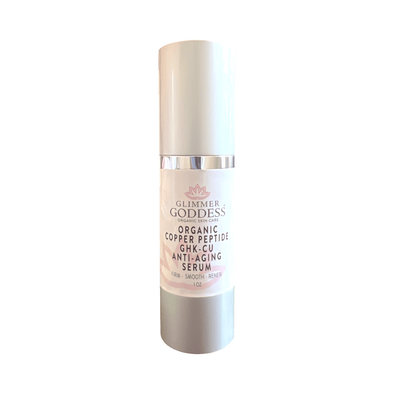 Glimmer Goddess® Organic Skin Care Organic Copper Peptide Serum – Firming & Smoothing Serums White Smoke Lightly scented with essential oils,Unscented