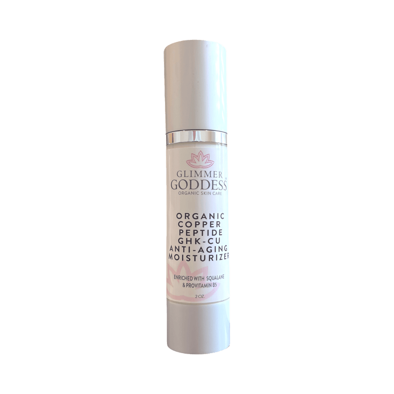 Glimmer Goddess® Organic Skin Care Organic Copper Peptide Moisturizer – Firming & Smoothing Moisturizers Alice Blue