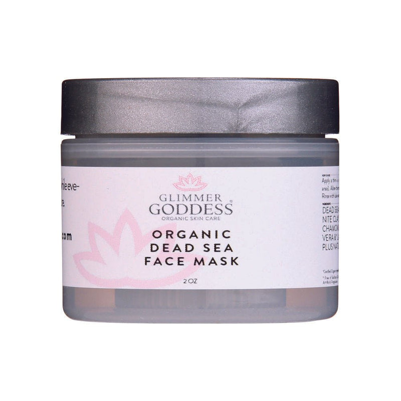 Glimmer Goddess® Organic Skin Care Organic Dead Sea Mud Mask – Exfoliate & Rejuvenate Masks & Peels Lavender 2 oz,4 oz