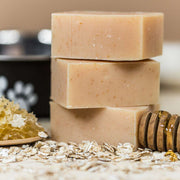 Chagrin Valley Soap & Salve Dog Shampoo: Honey & Oats Pets Rosy Brown 3.5 oz Bar