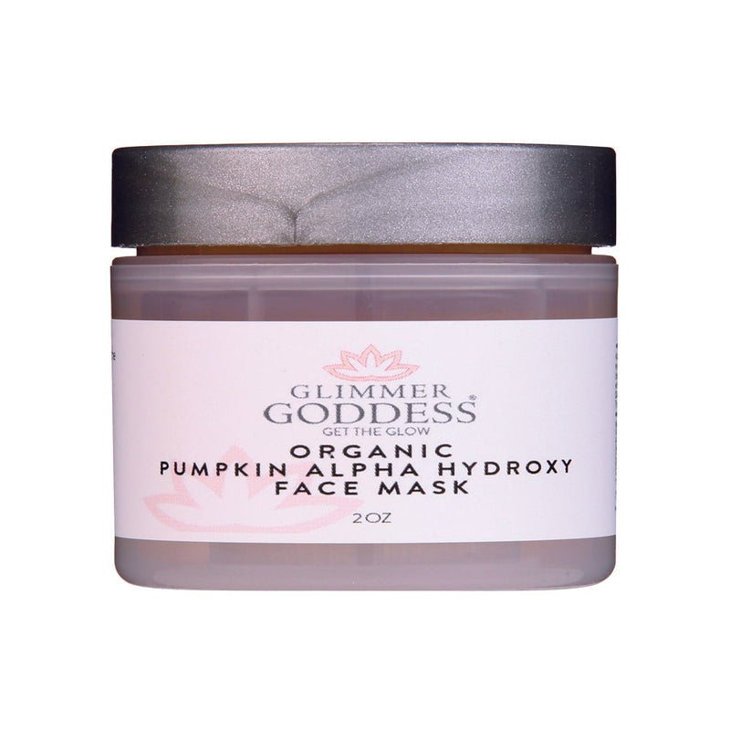 Glimmer Goddess® Organic Skin Care Organic Pumpkin AHA Face Mask – Exfoliating Treatment for Wrinkles & Glow Masks & Peels Lavender 2 oz.
