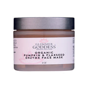 Glimmer Goddess® Organic Skin Care Organic Pumpkin Flaxseed Enzyme Face Mask – Brightening & Tightening Mask for Glowing Skin Masks & Peels Gray 2 oz.