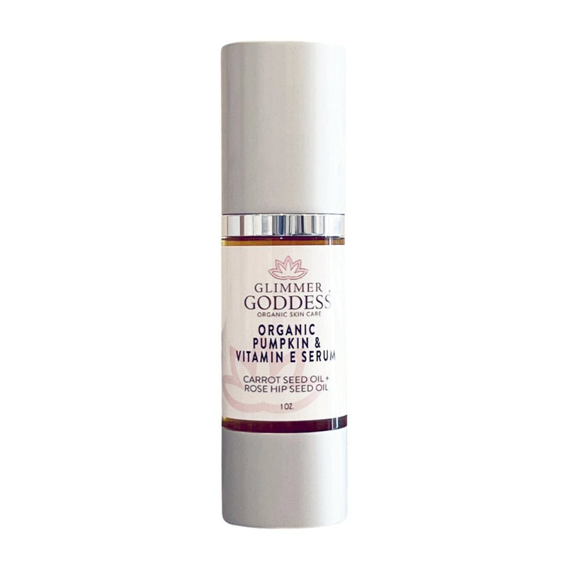 Glimmer Goddess® Organic Skin Care Organic Pumpkin Enzyme Serum – Exfoliating Glow Treatment Serums White Smoke 1 oz.