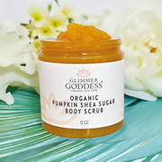 Glimmer Goddess® Organic Skin Care Organic Pumpkin Shea Sugar Body Scrub – Fall Scented Exfoliator Cleansers & Scrubs Lavender Spiced Pumpkin Pie,Cinnamon Apple Cider