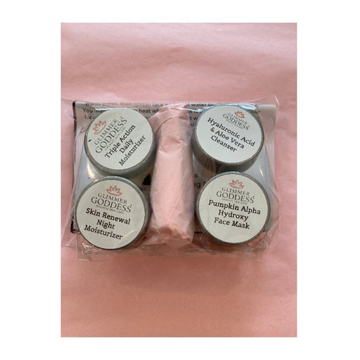 Glimmer Goddess® Organic Skin Care Organic Anti-Aging Skin Care Trial Set – 5 Best Sellers + Bonus Mask Anti-Aging Skin Care Kits Rosy Brown