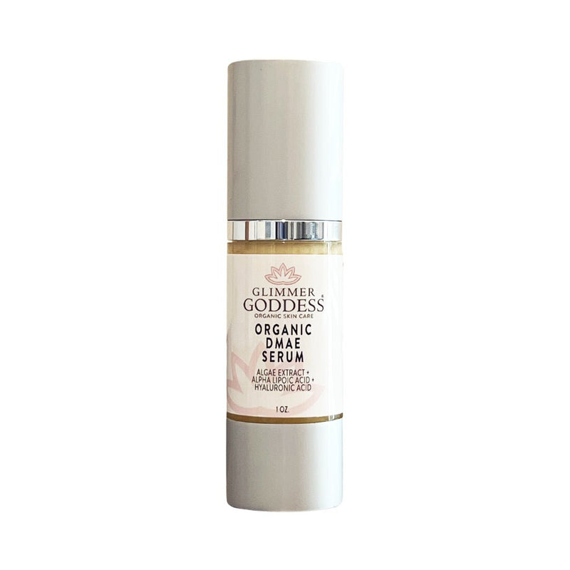 Glimmer Goddess® Organic Skin Care Organic DMAE Firming Serum – Natural Facelift Treatment Serums White Smoke 1 oz.