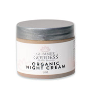 Glimmer Goddess® Organic Skin Care Organic Skin Renewal Night Cream 2 oz – Anti-Aging Moisturizers Light Gray 2 oz. JAR / Lightly Scented – soft essential oil scent,2 oz. JAR / Unscented – great for extra-sensitive skin,2 oz. Airless Bottle - SUMMER VERSION / Lightly Scented – soft essential oil scent,2 oz. Airless Bottle - SUMMER VERSION / Unscented – great for