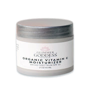 Glimmer Goddess® Organic Skin Care Organic Vitamin C Daily Moisturizer SPF 30 – Brightening Formula Moisturizers White Smoke 2 oz. JAR,2 oz. Airless Bottle - SUMMER VERSION