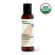 Plant Therapy Organic Fractionated Coconut Carrier Oil Body Care White Smoke 4 oz,16 oz,32 oz