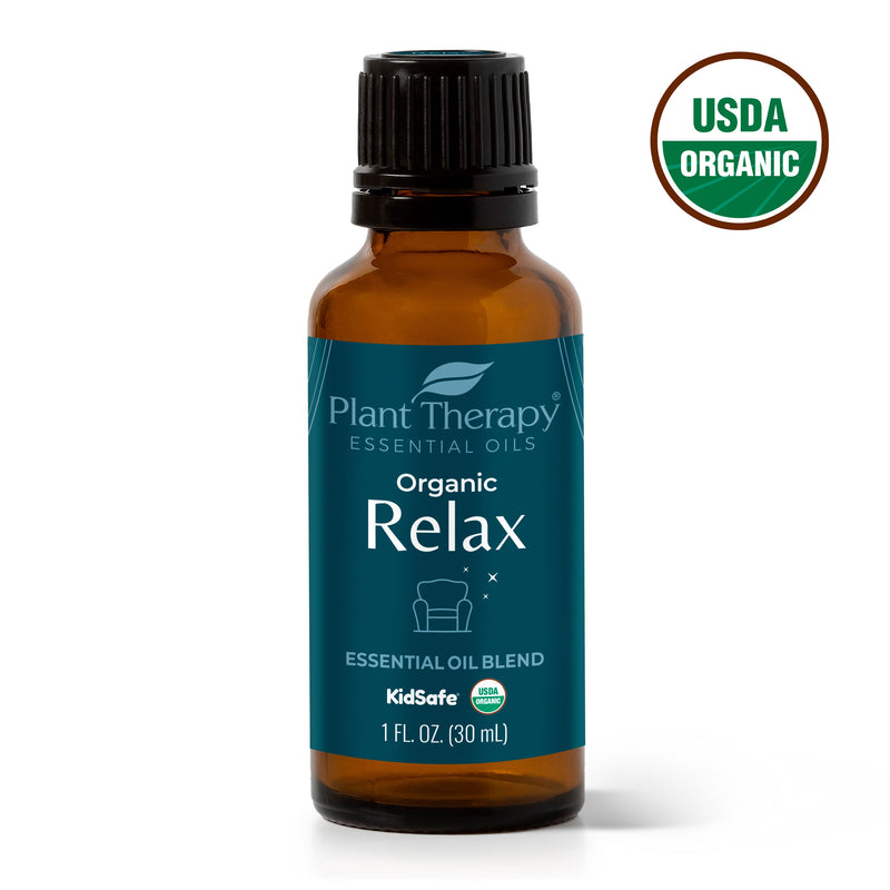 Plant Therapy Organic Relax Essential Oil Blend Essential Oil White Smoke 10 mL