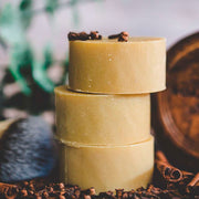 Chagrin Valley Soap & Salve Shaving Soap: Rugged Spice Shaving Soap Dark Olive Green 3 oz Bar