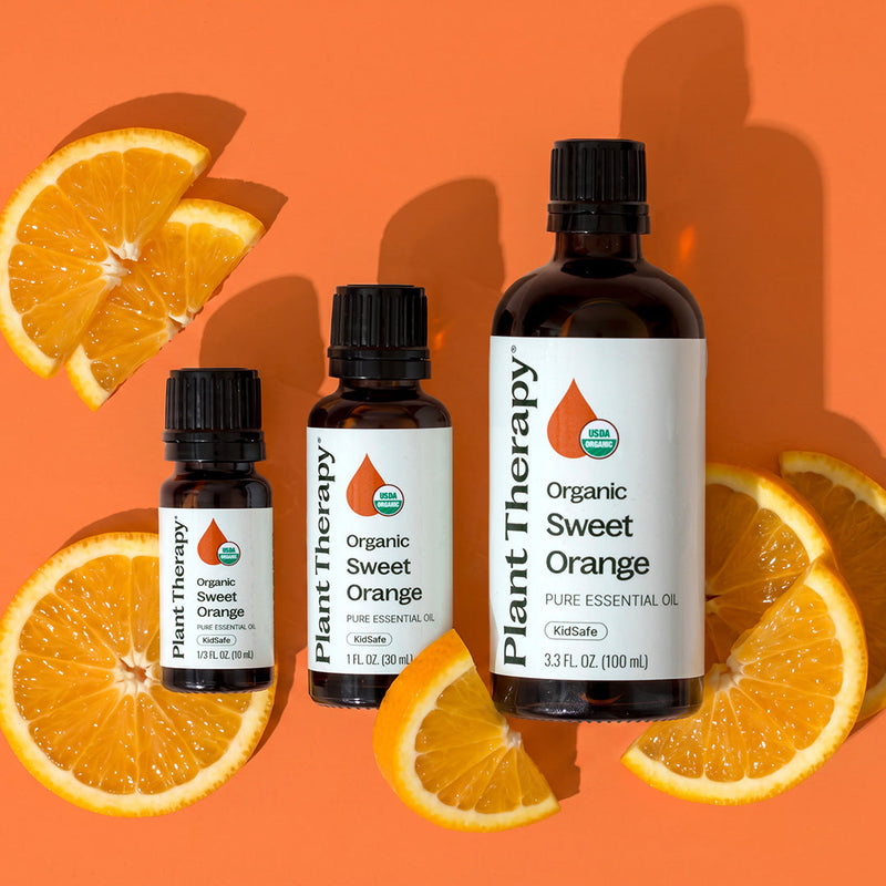 Plant Therapy Organic Sweet Orange Essential Oil Essential Oil Coral 10 mL,30 mL,100 mL