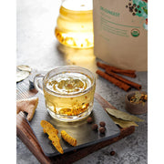 Gardenika Shop Decongest Tea, Respiratory Comfort | Turmeric Ginger Blend | Organic Loose Leaf Tea White Smoke