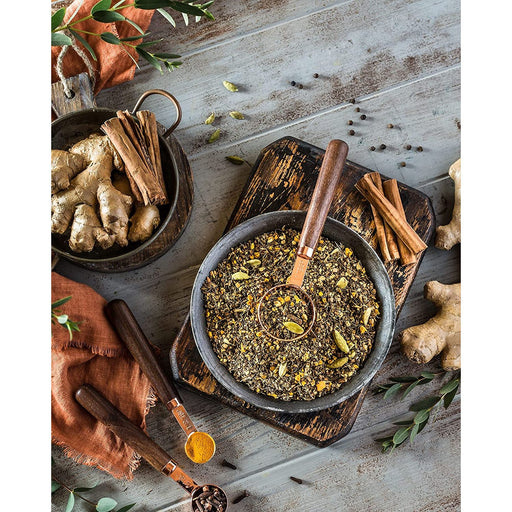 Gardenika Shop Turmeric Ginger Chai Tea, Anti-Inflammatory - Ayurvedic - Organic Loose Leaf Tea Dark Gray