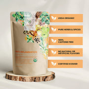 Gardenika Shop Anti-Inflammatea Loose Tea, Turmeric Ginger Herbal Blend | Organic & Kosher Loose Leaf Tea Light Gray 4 oz,1 lb