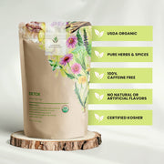 Gardenika Shop Detox Tea, Ayurvedic Cleanse with Dandelion & Lemongrass | Organic Loose Leaf Tea Antique White