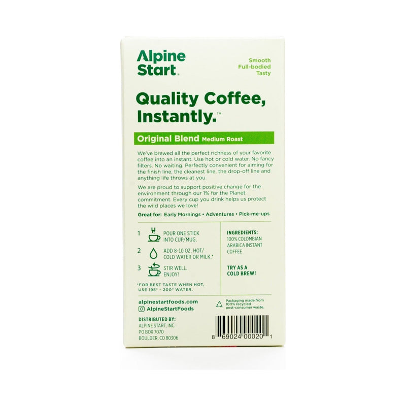 Alpine Start Original Blend Medium Roast Instant Coffee Instant Coffee Beige